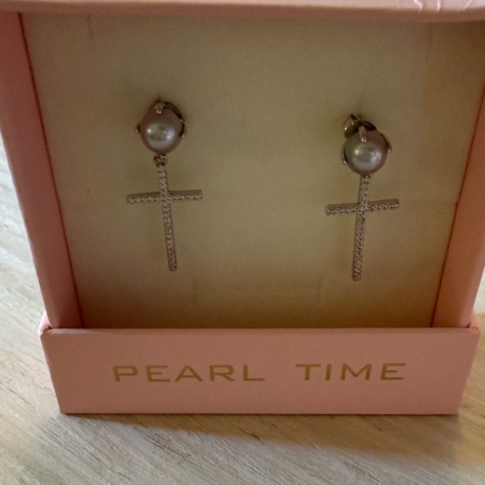 Silver Cross Earrings